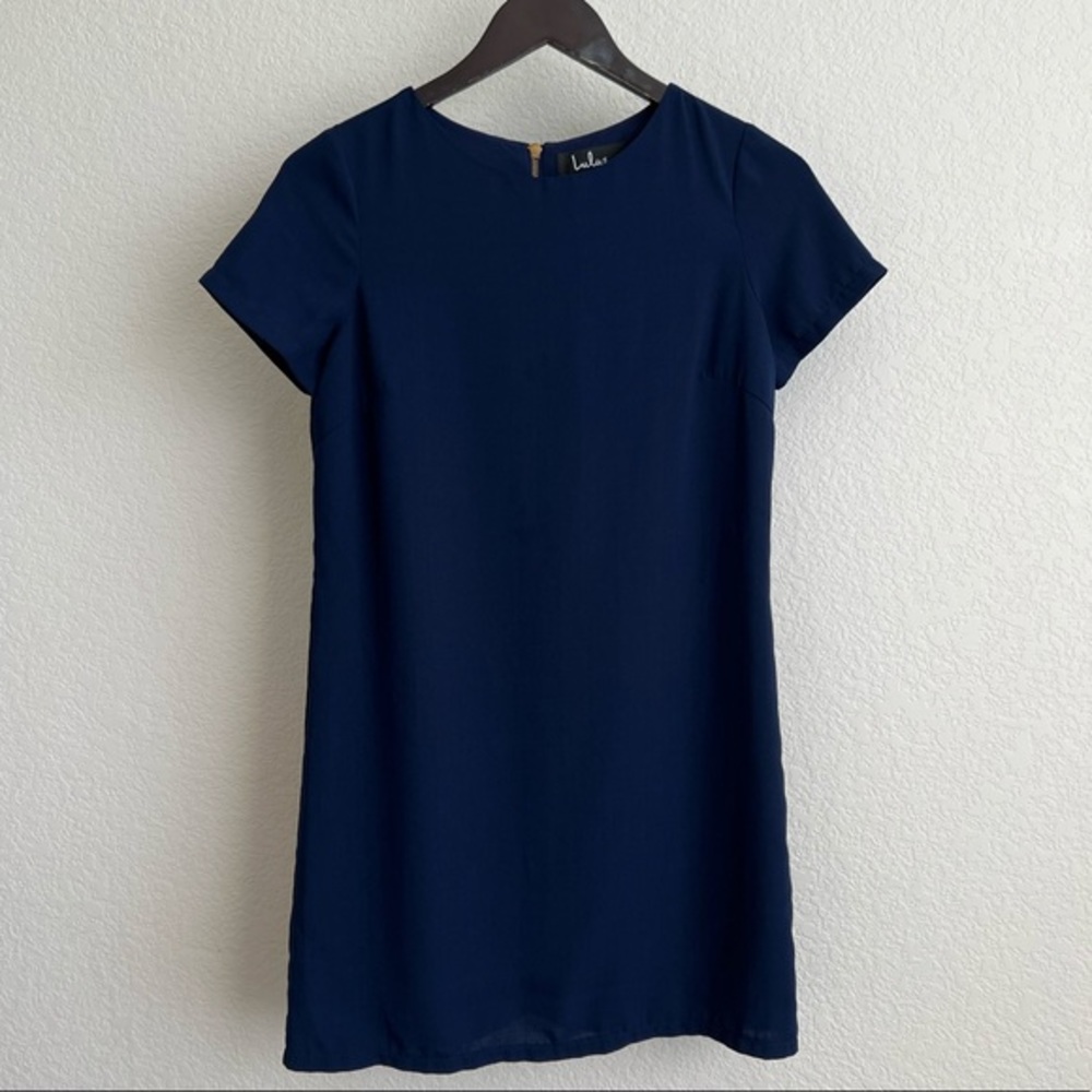 Blue Lulu’s mini dress